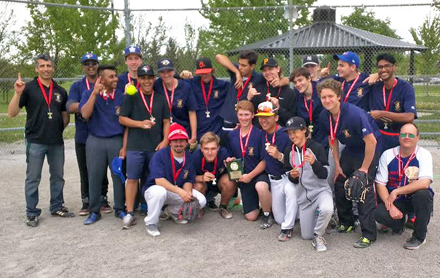 A photo of RH King Academy after winning the East Regional Finals on May 26, 2017 at Goldhawks Diamond #1
