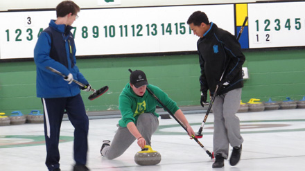 Boys curling game