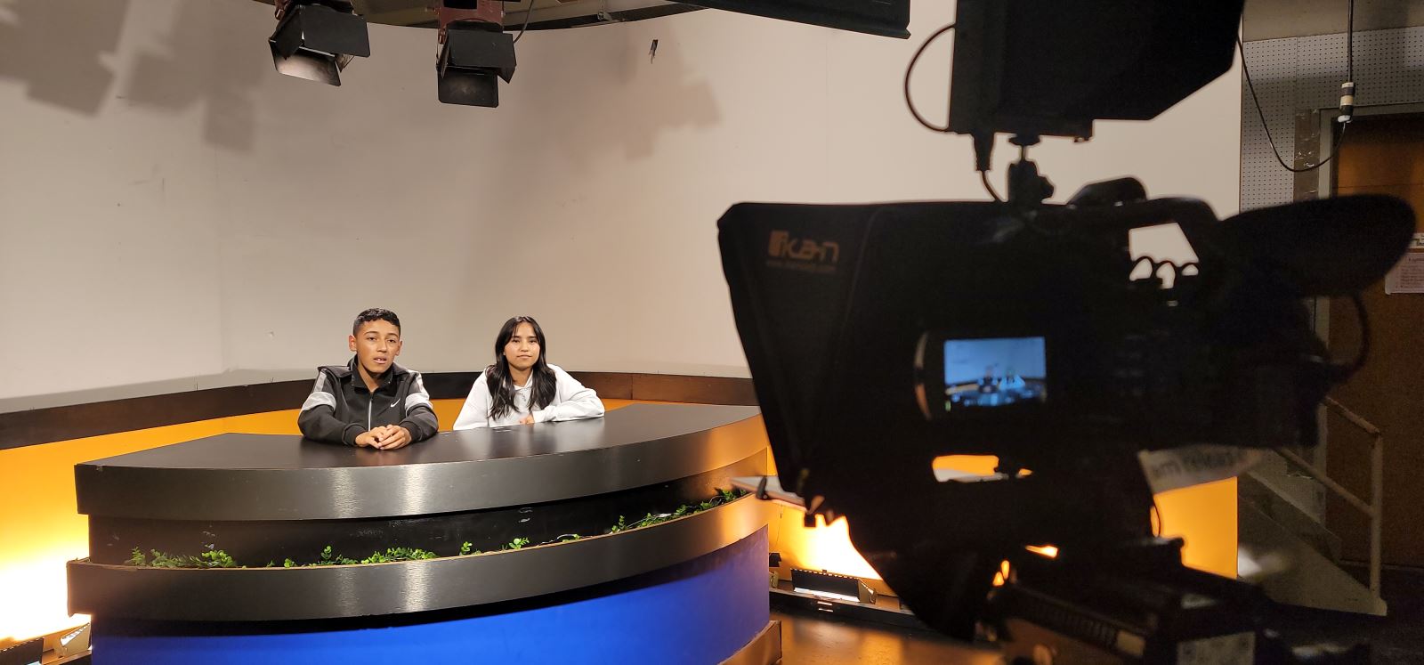 Two students from Bogota, Colombia at Stephen Leacock CI.