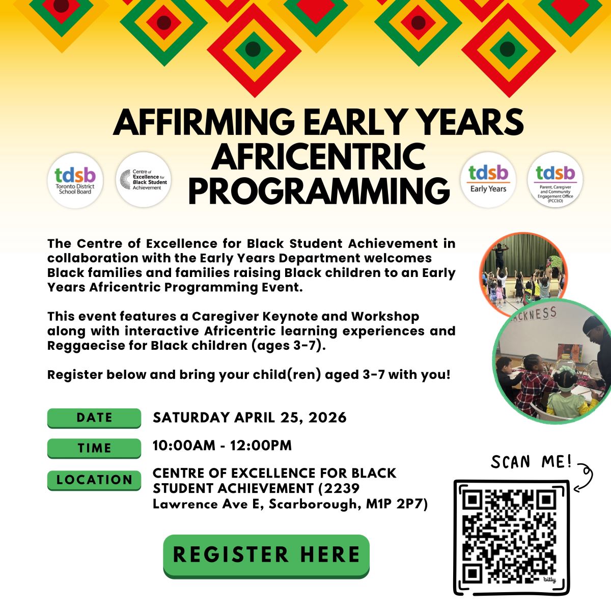 Affirming Early Years Africentric Programming Flyer