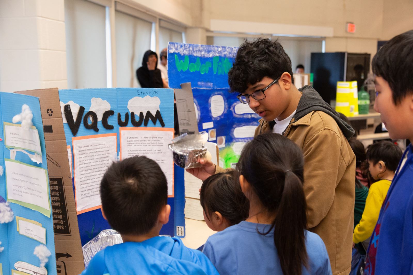 Students presenting.