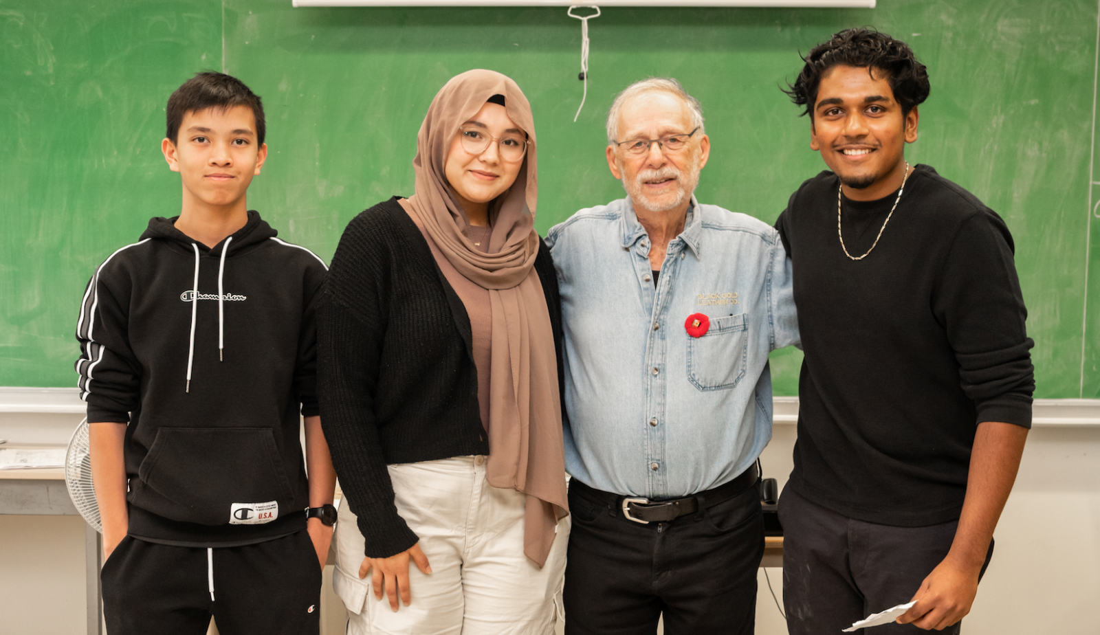 GVSS Equity course students with keynote speaker, Holocaust survivor, Andy Reti.