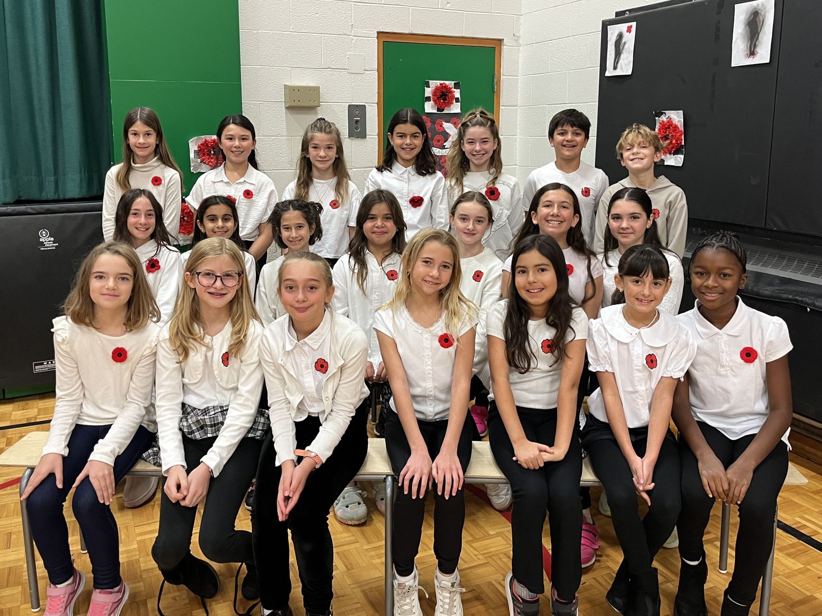 A school classroom door decorated with blue hearts, Blue Jays logos and "Let's Play Ball"