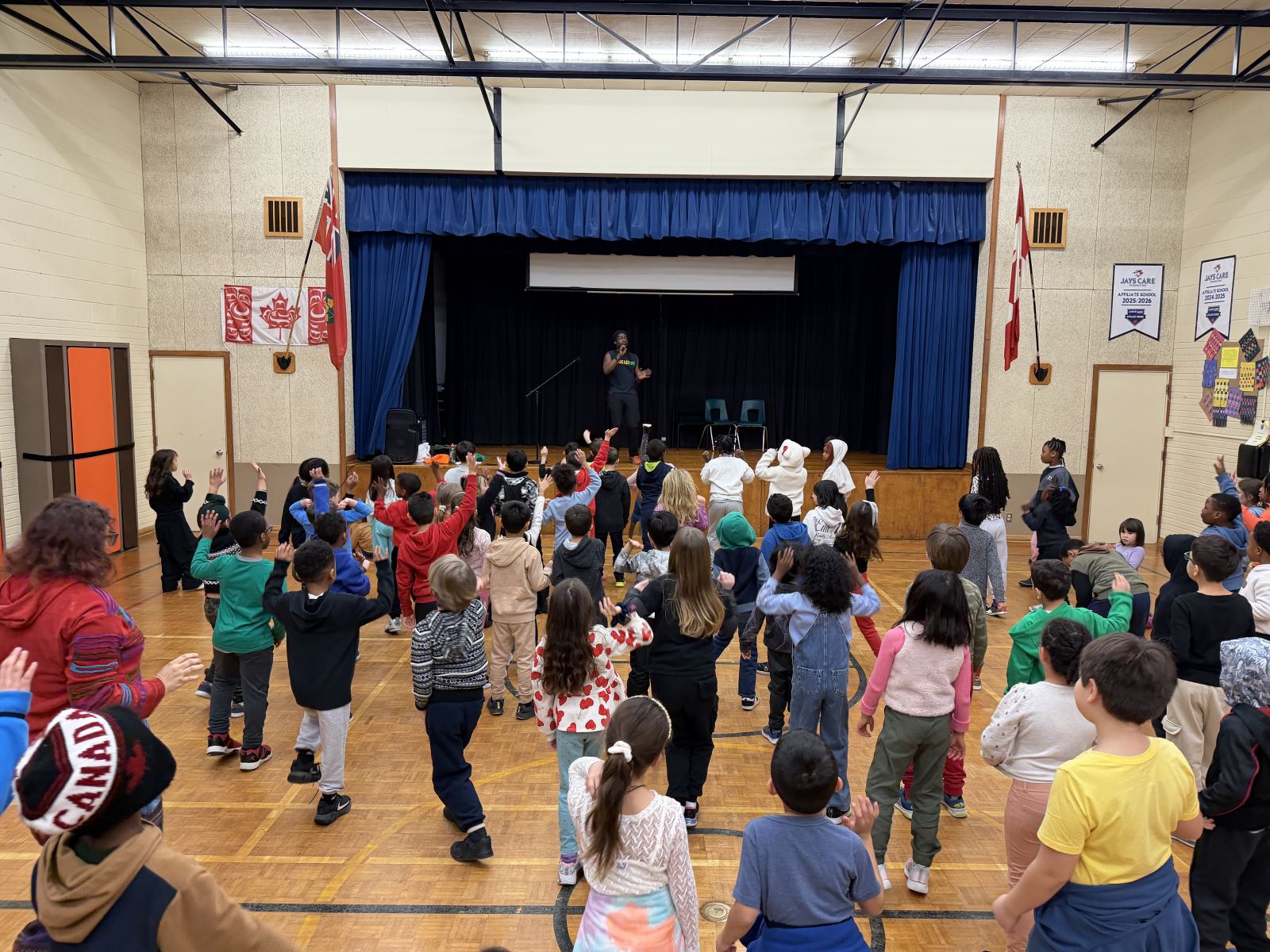 Students participating in Reggaecise.