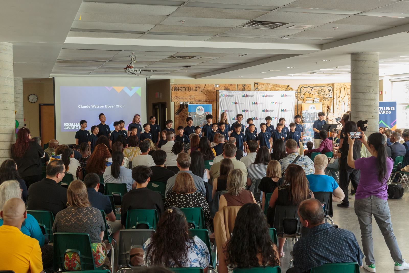 The Claude Watson Boys’ Choir performed as part of the celebrations for Excellence Awards recipients