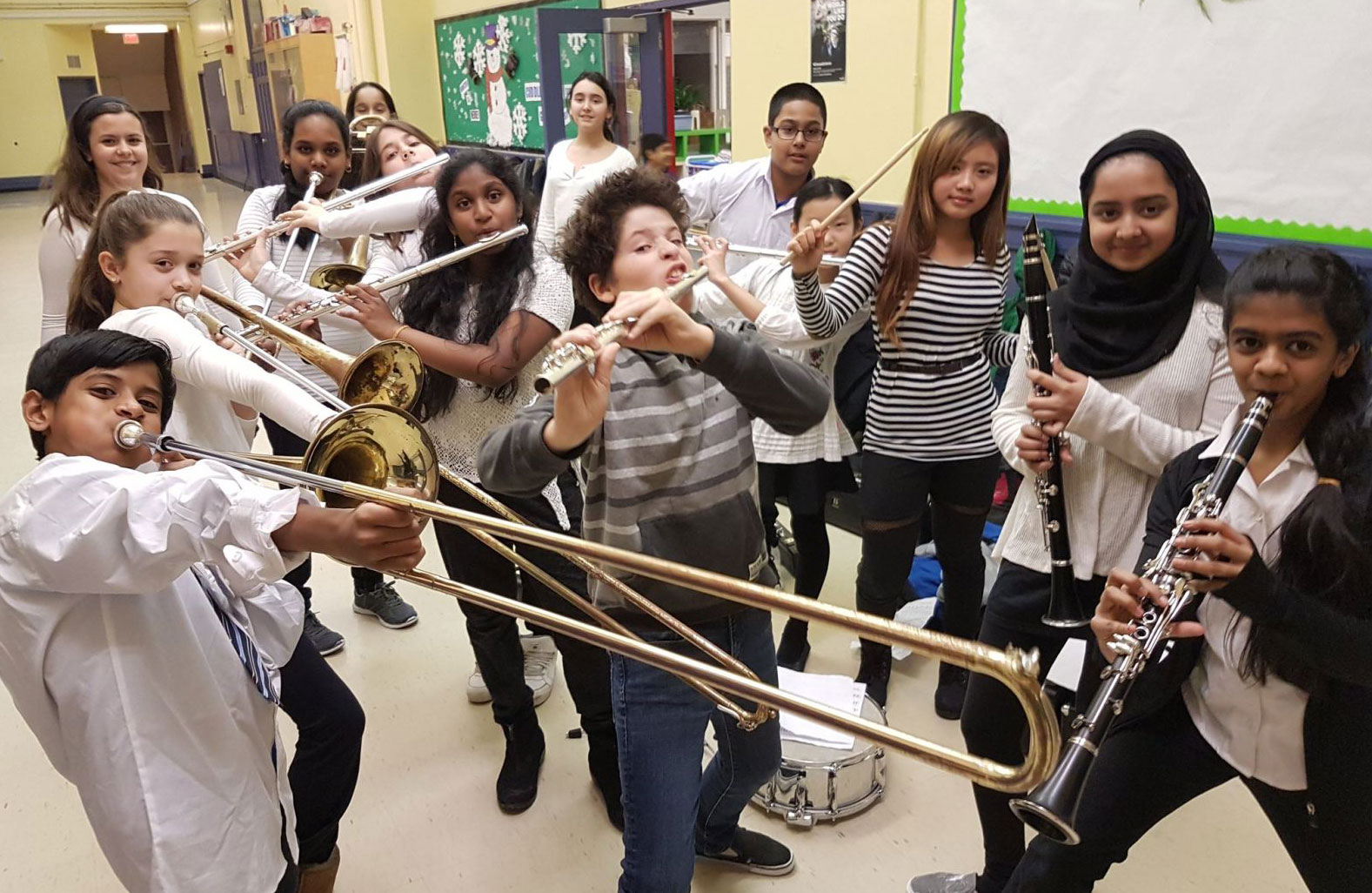 Picture of students playing instruments