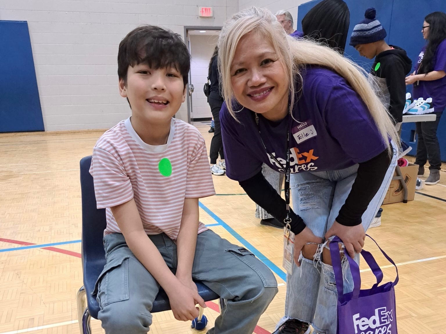 A student at Glamorgan Junior Public School.