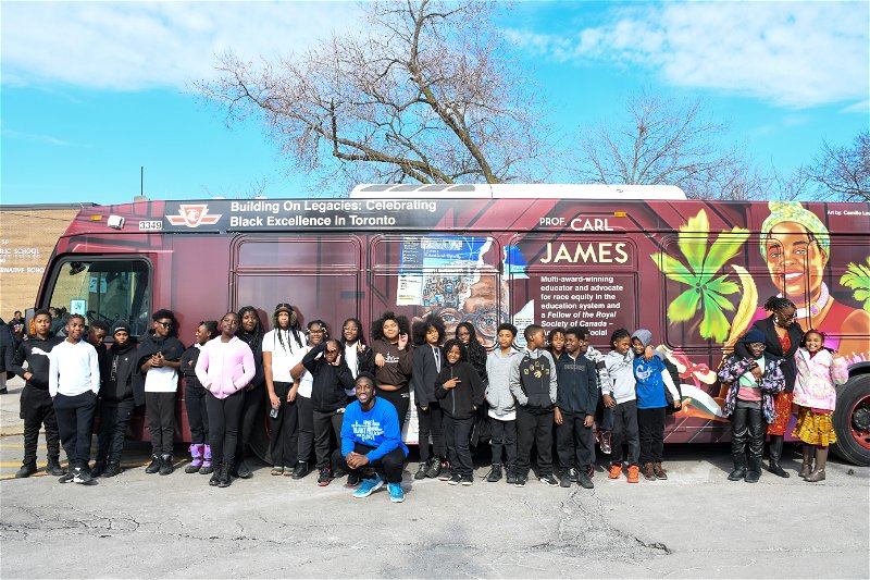 Africentric Alternative School students take part in Black History Month Bus Tour