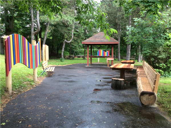 music wall and mud kitchen