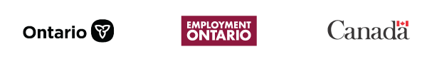 3 logos: Employment Ontario, Government of Ontario, and Government of Canada