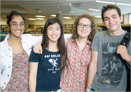 Classroom full of eager adult international students