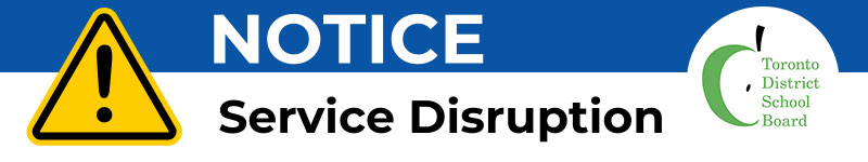 Server Disruption Notice Service Disruptions
