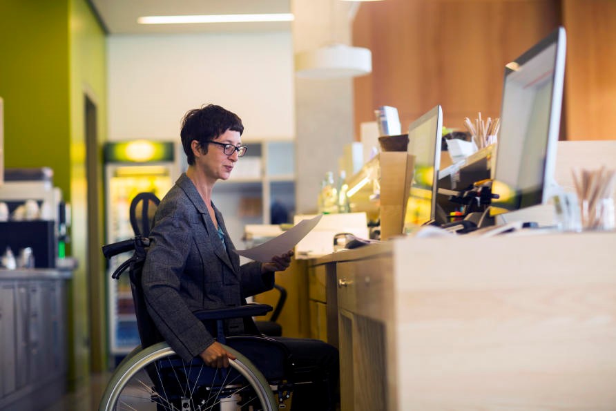 employee in wheelchair