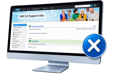 AW Support Site Decommissioned