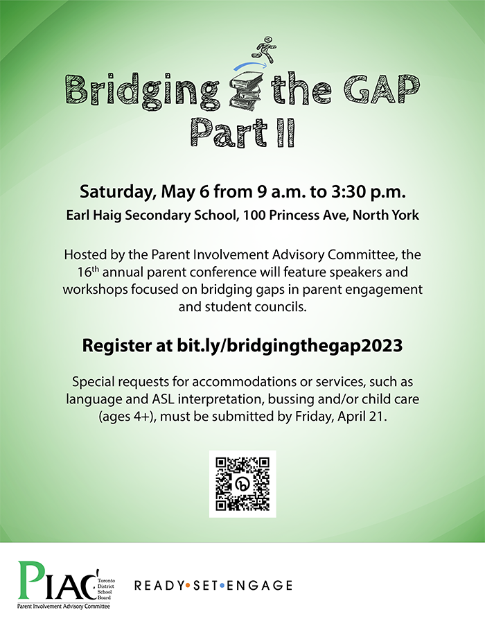 Bridging the Gap Part II Flyer which is on May 6, 2023