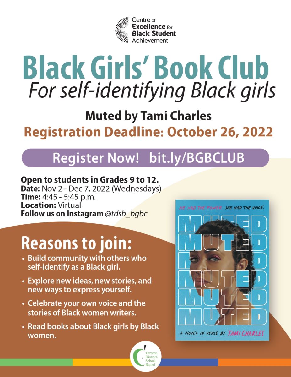 Black girls book club muted by Tami Charles registration deadline 26th October 2022