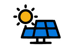 solar panel in the sun