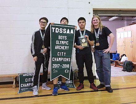 The Winners of TDSSAA Boys Standard Archery City Champions 2017-2018