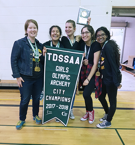 The Winners of TDSSAA Girls Standard Archery City Champions 2017-2018